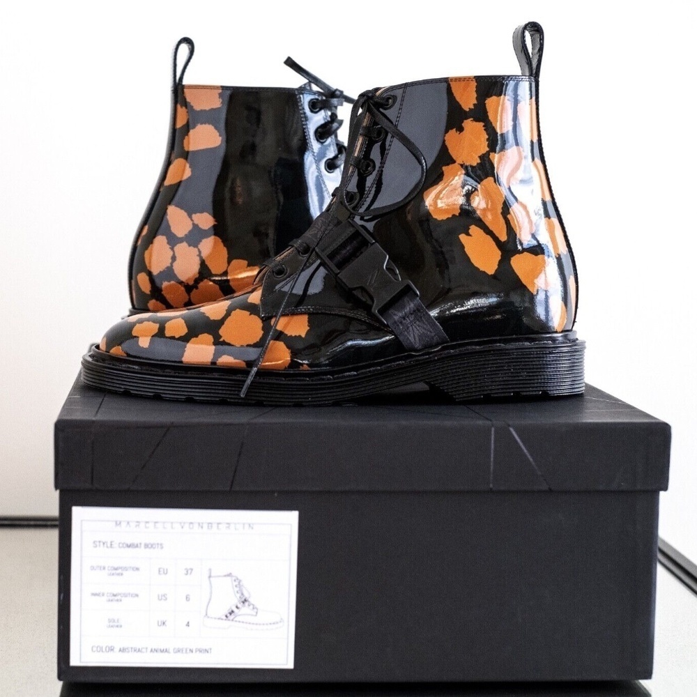 Marcell Von Berlin Combat Women Boots Size 37/US 6 New - Picture 9 of 11